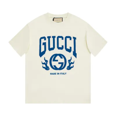 Gucci T-Shirt with Blue Logo 01