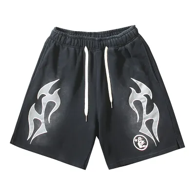Hellstar Flame Shorts Pink/Grey/Black 02