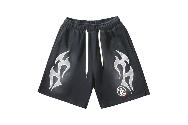 Hellstar Flame Shorts Pink/Grey/Black
