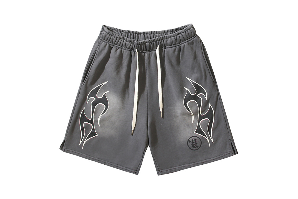Hellstar Flame Shorts Pink/Grey/Black