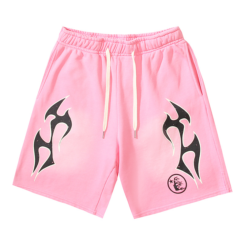 Hellstar Flame Shorts Pink/Grey/Black