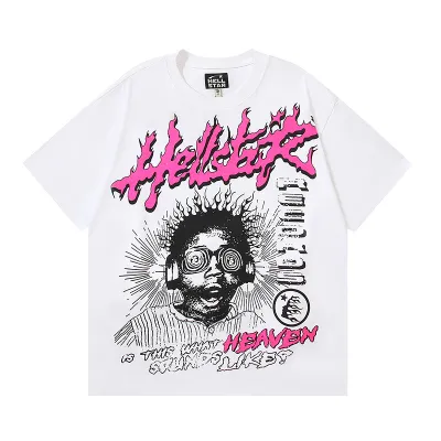 Hellstar Sounds Like Heaven Tee White/Black/Beige 02