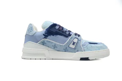 Louis Vuitton LV Trainer Denim Dyed Blue RSOUTFIT 1ACVNE 02
