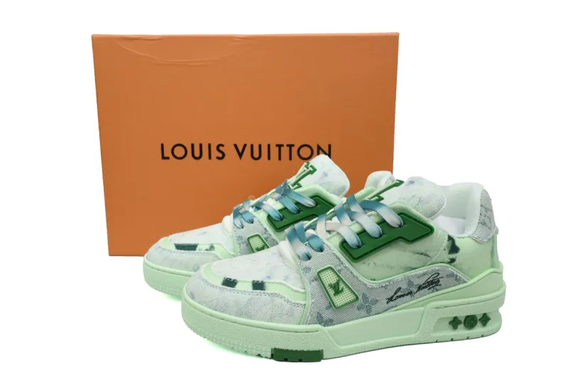 Louis Vuitton LV Trainer Denim Dyed Green 1ACVNT
