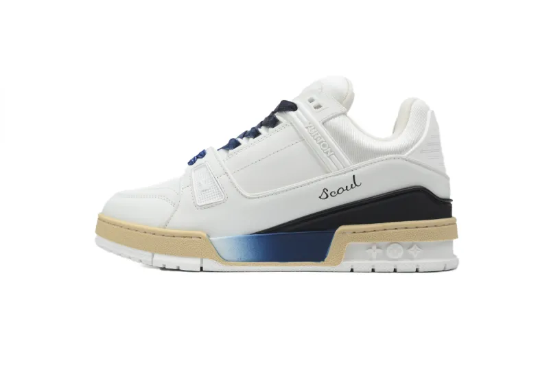 Louis Vuitton LV Trainer Monogram Street Style Bi-color Logo