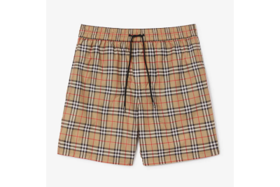 Burberry Check Drawcord Swim Shorts RSOUTFIT 01