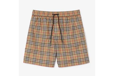 Burberry Check Drawcord Swim Shorts RSOUTFIT 01