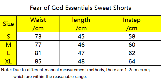 Fear of God Essentials Sweat Shorts Black/White RSOUTFIT