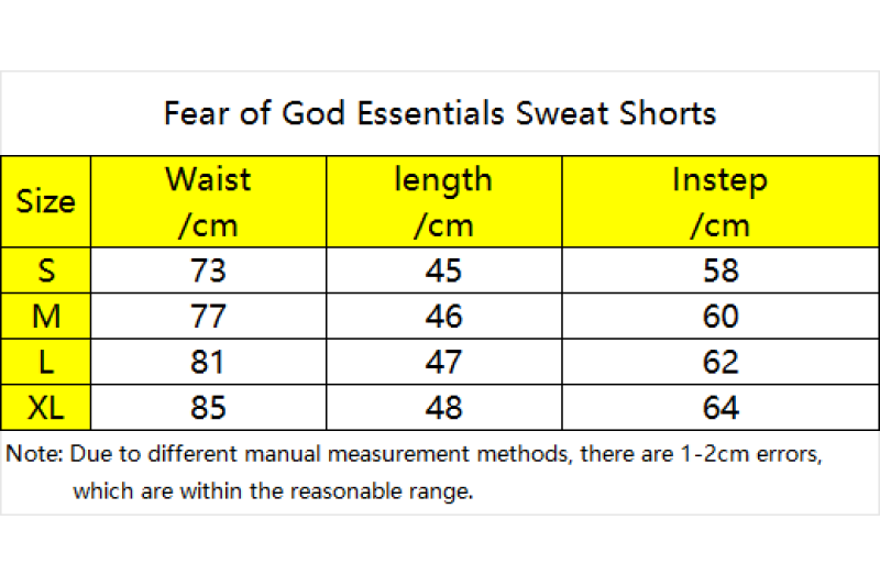 Fear of God Essentials Sweat Shorts Black/White RSOUTFIT