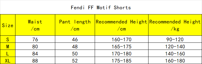 Fendi FF Motif Shorts Black/Brown RSOUTFIT