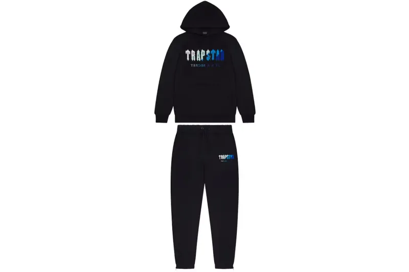 Trapstar Chenille Decoded Hoodie Tracksuit Black Ice Flavours 2.0 Edition