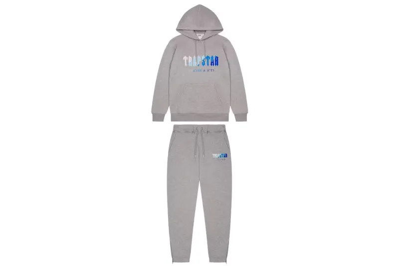 Trapstar Chenille Decoded Hoodie Tracksuit Grey Ice Flavours 2.0 Edition