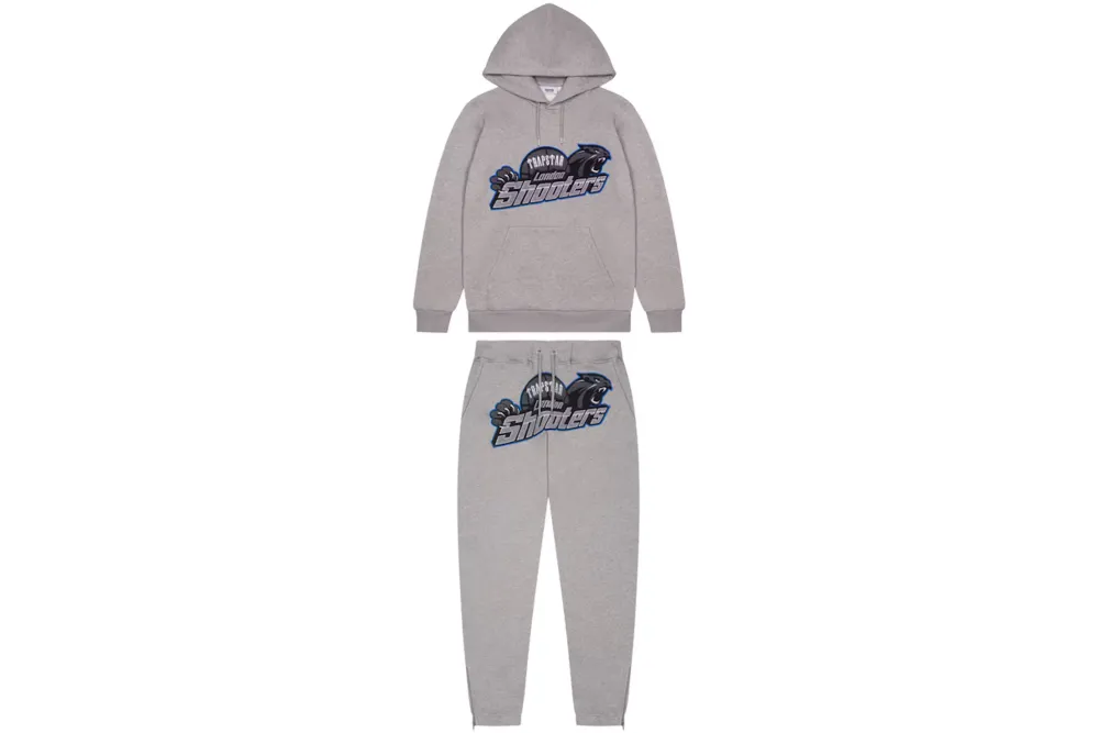 Trapstar Shooters Hoodie Tracksuit Grey Ice Flavours RSOUTFIT