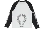 Chrome Hearts Horseshoe Neck Logo 3/4 Shirt Black/White