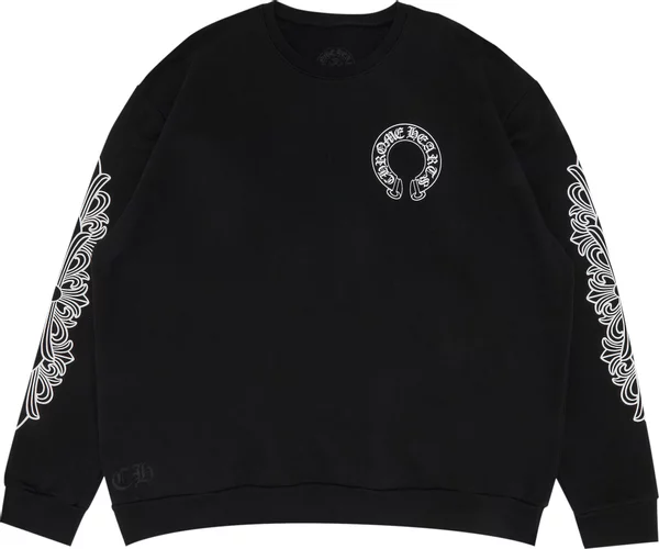 Chrome Hearts Horseshoe Logo Crewneck Sweatshirt Black
