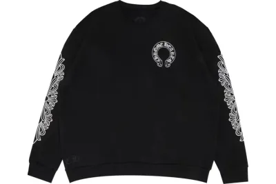 Chrome Hearts Horseshoe Logo Crewneck Sweatshirt Black 01