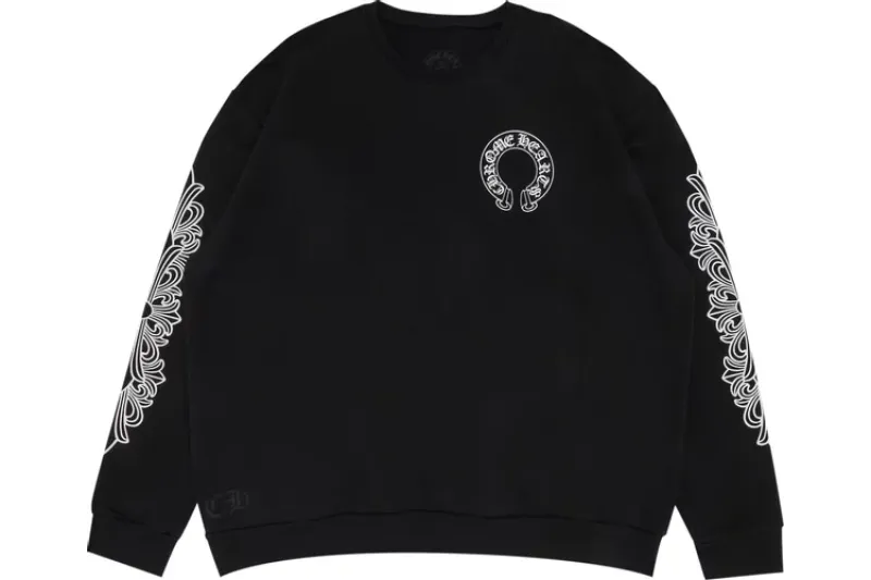 Chrome Hearts Horseshoe Logo Crewneck Sweatshirt Black