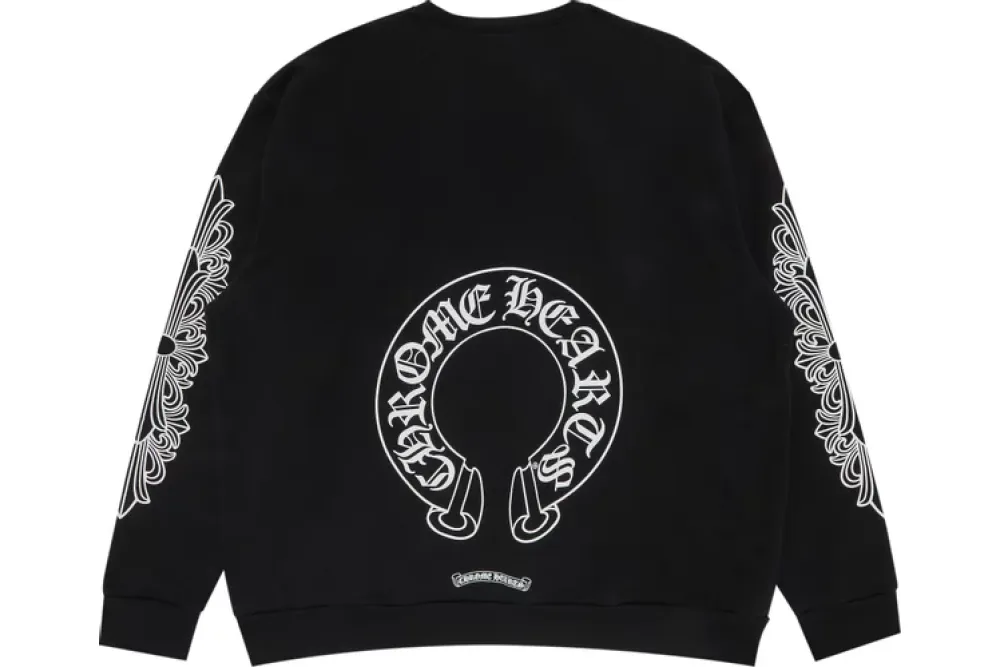 Chrome Hearts Horseshoe Logo Crewneck Sweatshirt Black