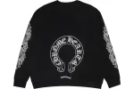 Chrome Hearts Horseshoe Logo Crewneck Sweatshirt Black
