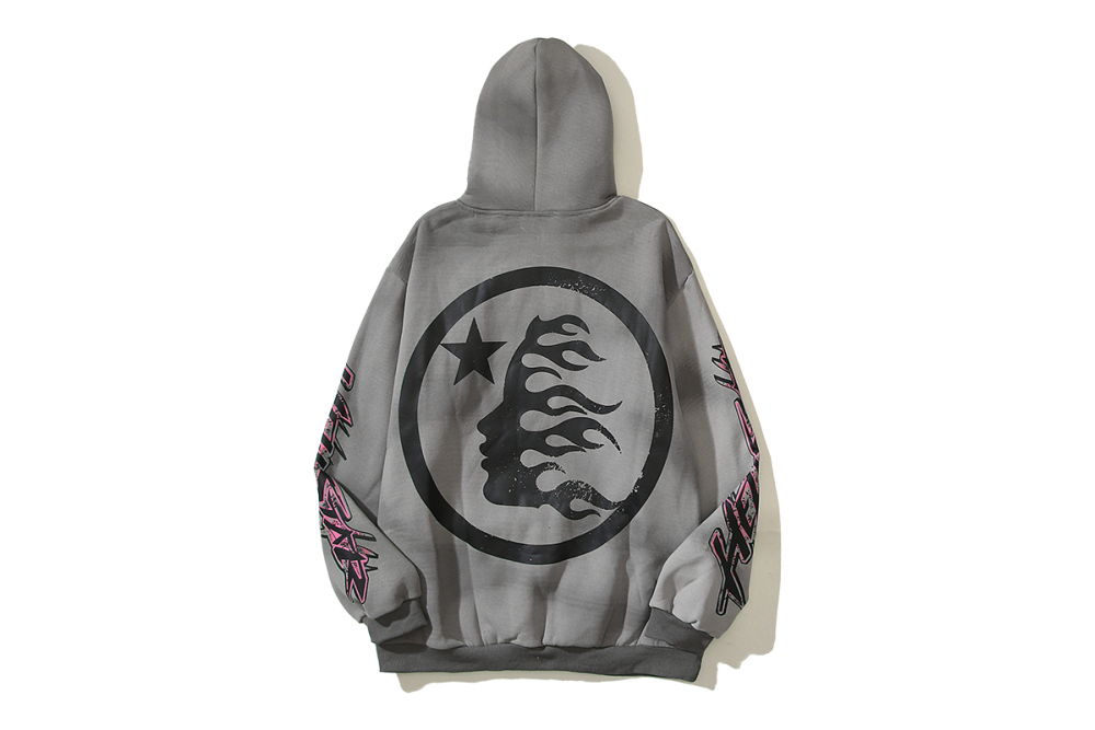 RSOUTFIT Hellstar Future Flame Hoodie Grey