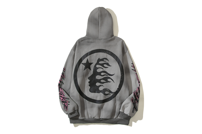 RSOUTFIT Hellstar Future Flame Hoodie Grey