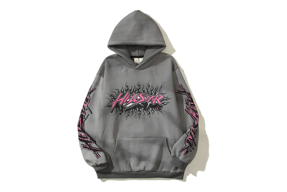 RSOUTFIT Hellstar Future Flame Hoodie Grey
