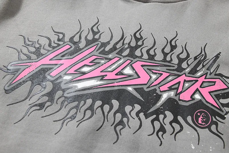 RSOUTFIT Hellstar Future Flame Hoodie Grey