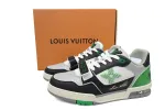 Louis Vuitton LV Trainer Monogram strap Black White Green 1AC50F