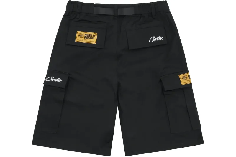 RSOUTFIT Corteiz Alcatraz Cargo Shorts Black