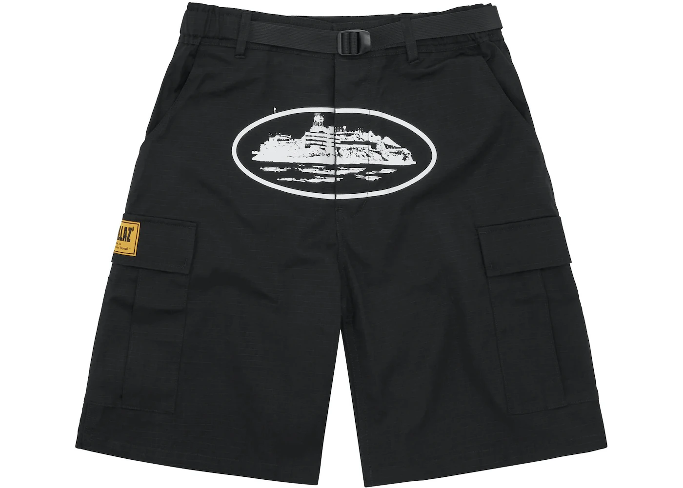 RSOUTFIT Corteiz Alcatraz Cargo Shorts Black