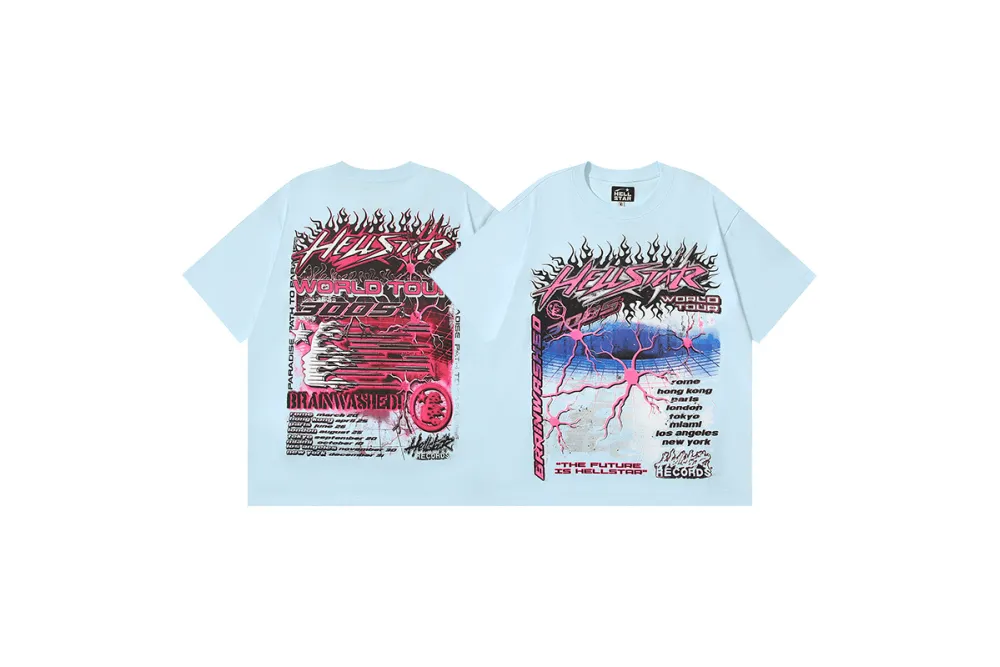 Hellstar Neuron T-Shirt Light Blue
