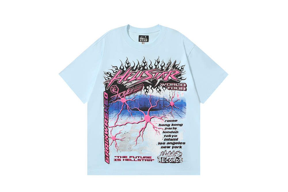 Hellstar Neuron T-Shirt Light Blue