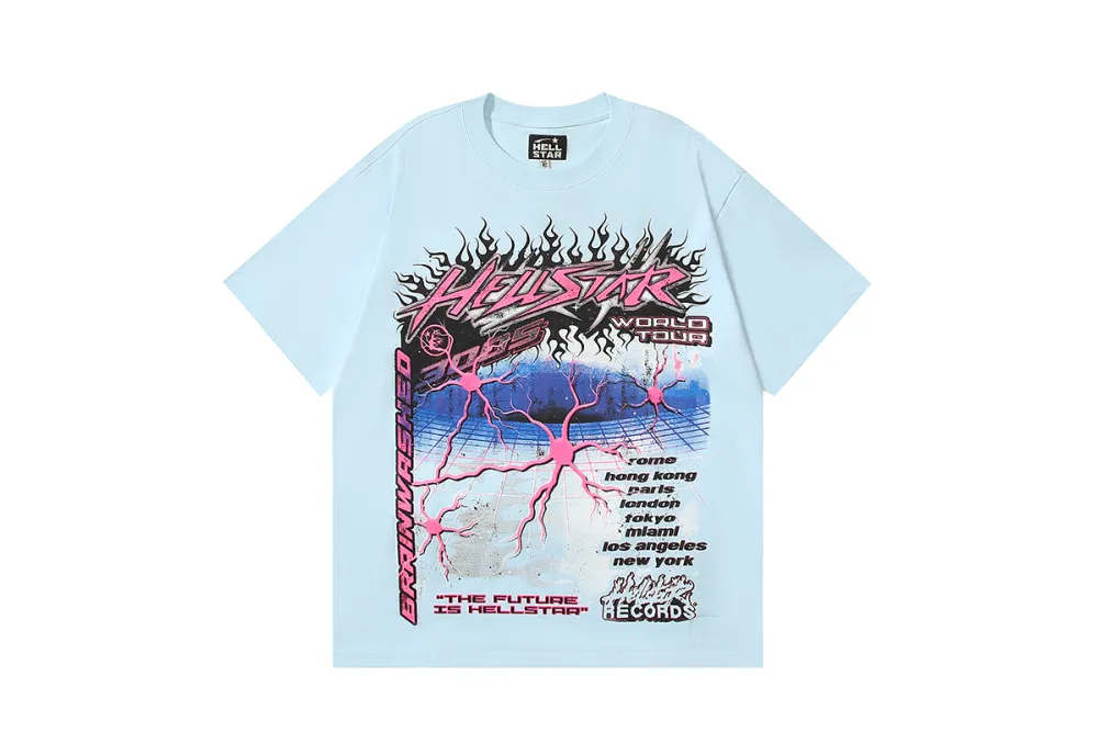 Hellstar Neuron T-Shirt Light Blue
