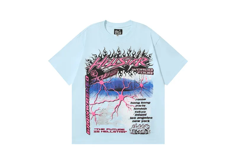 Hellstar Neuron T-Shirt Light Blue