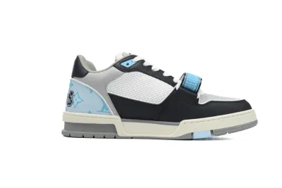 RSOUTFIT Louis Vuitton LV Trainer Blue Grey Black 1AC510 02