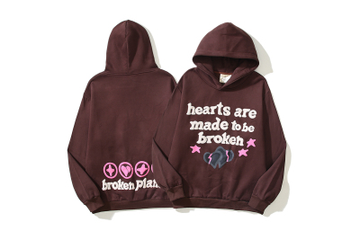 RSOUTFIT Broken Planet Hearts Are Made To Be Broken Hoodie Brown 01