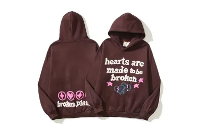 RSOUTFIT Broken Planet Hearts Are Made To Be Broken Hoodie Brown 01