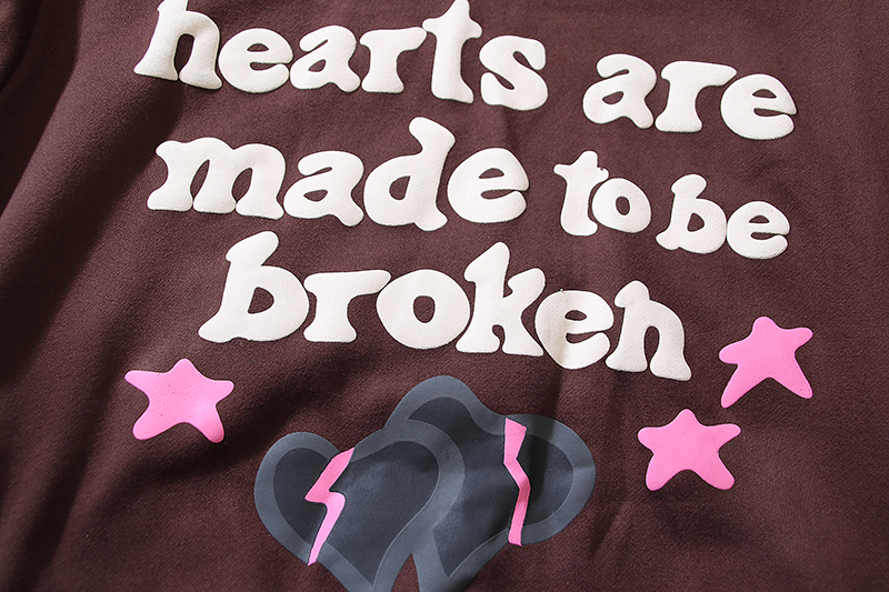 RSOUTFIT Broken Planet Hearts Are Made To Be Broken Hoodie Brown