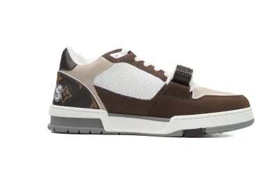 RSOUTFIT Louis Vuitton LV Trainer Brown Beige White 1AC51J 02