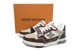 RSOUTFIT Louis Vuitton LV Trainer Brown Beige White 1AC51J