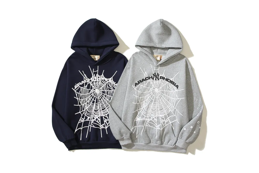RSOUTFIT Sp5der Arach NY Phobia Hoodie Navy/Ash Grey