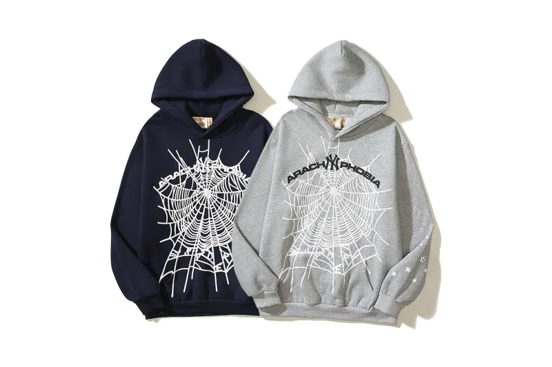 RSOUTFIT Sp5der Arach NY Phobia Hoodie Navy/Ash Grey