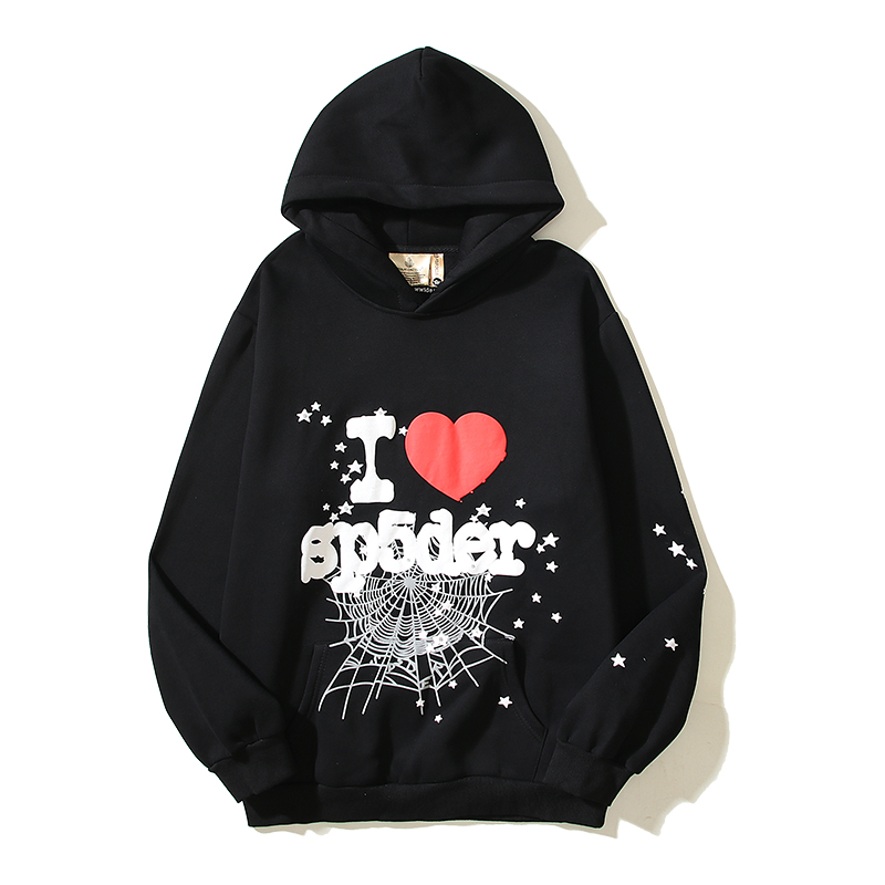 RSOUTFIT Sp5der I Heart SP5 Souvenir Hoodie Black