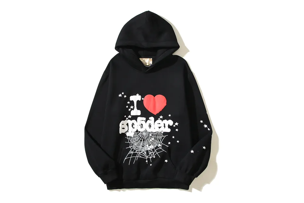 RSOUTFIT Sp5der I Heart SP5 Souvenir Hoodie Black