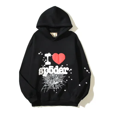 RSOUTFIT Sp5der I Heart SP5 Souvenir Hoodie Black 01