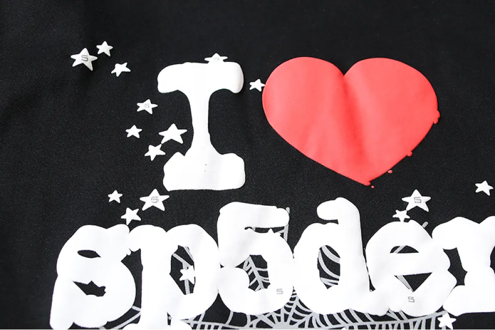 RSOUTFIT Sp5der I Heart SP5 Souvenir Hoodie Black