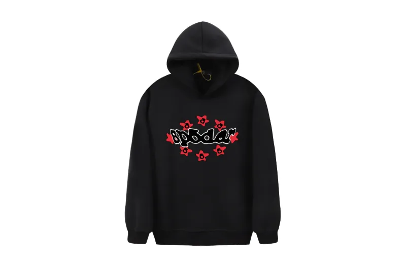 RSOUTFIT Sp5der Warped Hoodie Black/White