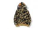 BAPE ABC Camo Shark Full Zip Hoodie Black/Yellow