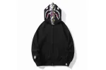 BAPE Color Camo Shark Wide Fit Full Zip Double Hoodie Black/Grey