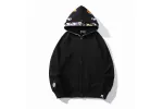 BAPE Color Camo Shark Wide Fit Full Zip Double Hoodie Black/Grey